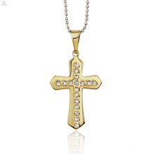 Beautiful Gold Designs Men Stainless Steel Crystal Cross Pendants